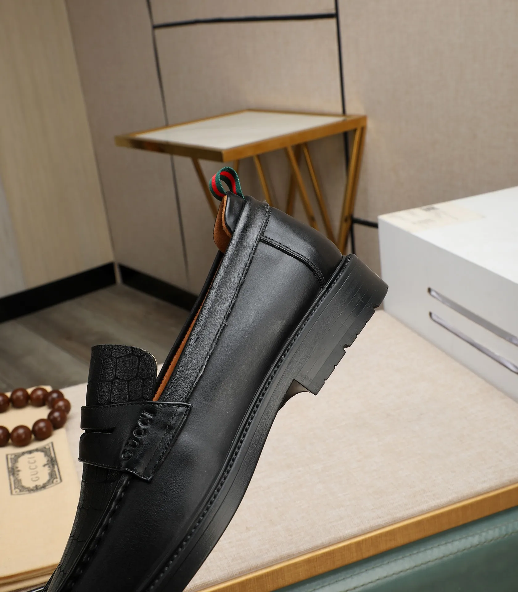 Men's men's shoes💰500📛📛Original (water-dyed cow lining) Gucci GUCCI official website formal shoes🌀 Italian🇮🇹imported cowhide➕top imported water-dyed cowhide lining💋Finely handmade original bottom, the real thing looks better when photographed in person Standard size 38-44